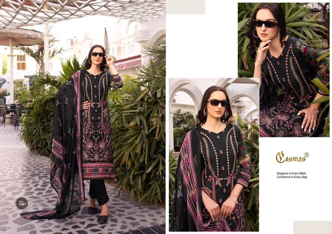 Cosmos Noor Premium Embroidered Vol 1 Cambric Cotton Suits Online Wholesale